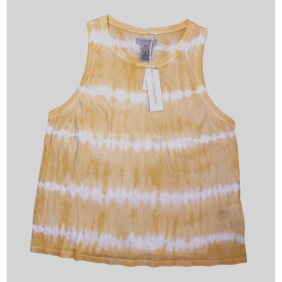 Outerknown Tops - Outerknown Womens Medium Trippy Tank Top Yellow Tie Dye Organic Cotton New W/Tag